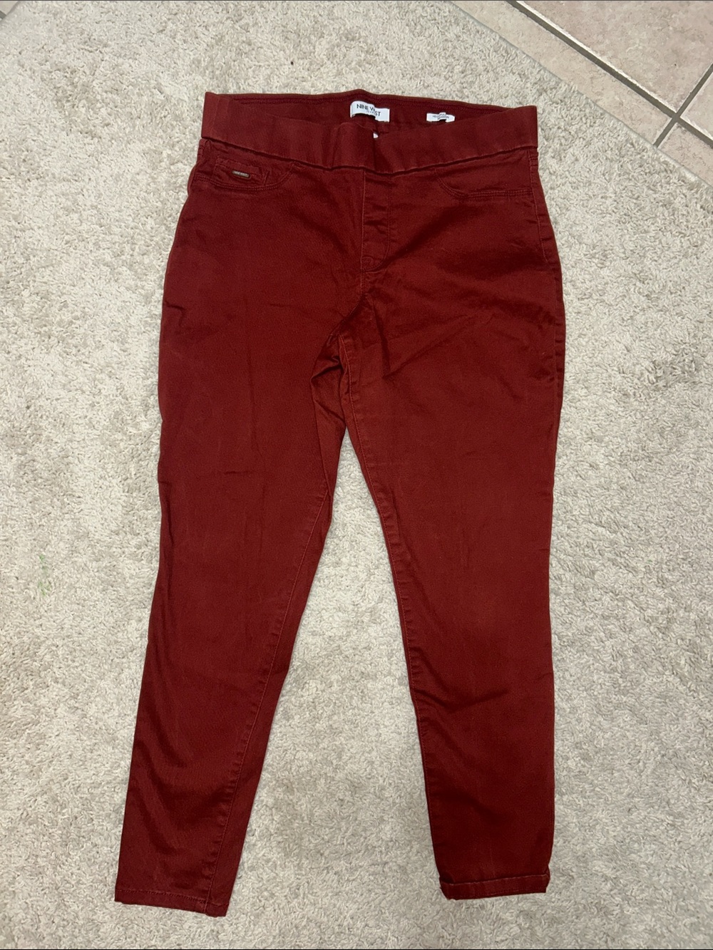 Nine West Women's Skinny Pants in Deep Red